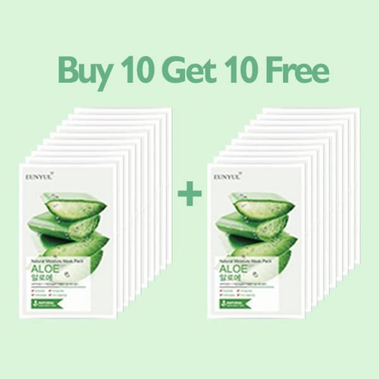 Picture of [BUY 10 GET 10 FREE] EUNYUL Natural Moisture Mask Pack Aloe