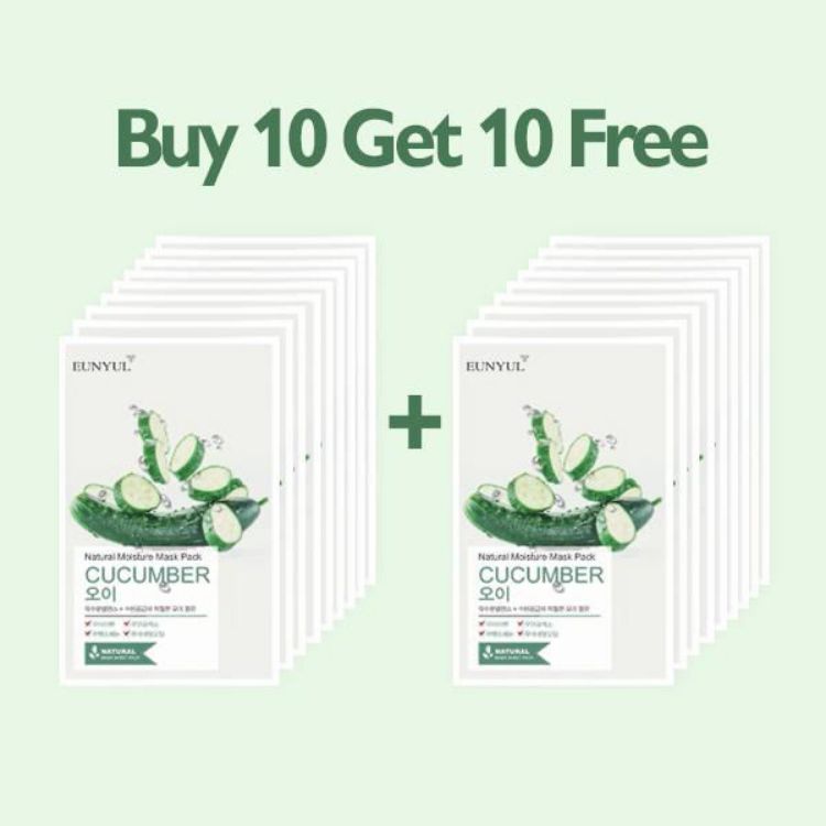 Picture of [BUY 10 GET 10 FREE] EUNYUL Natural Moisture Mask Pack Cucumber