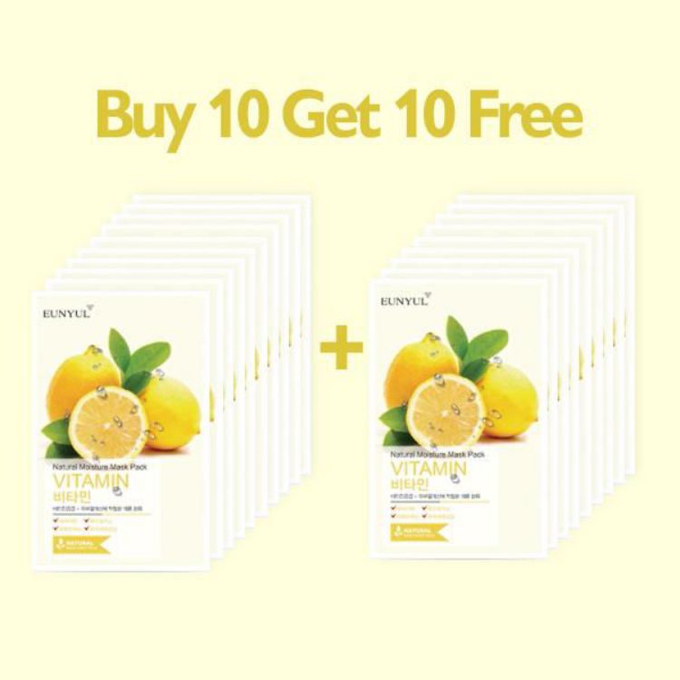 Picture of [BUY 10 GET 10 FREE] EUNYUL Natural Moisture Mask Pack Vitamin