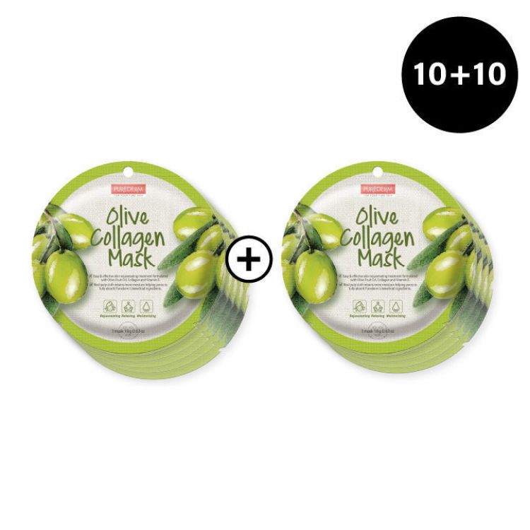 Picture of [BUY 10 GET 10 FREE] COLLAGEN OLIVE CIRCLE MASK