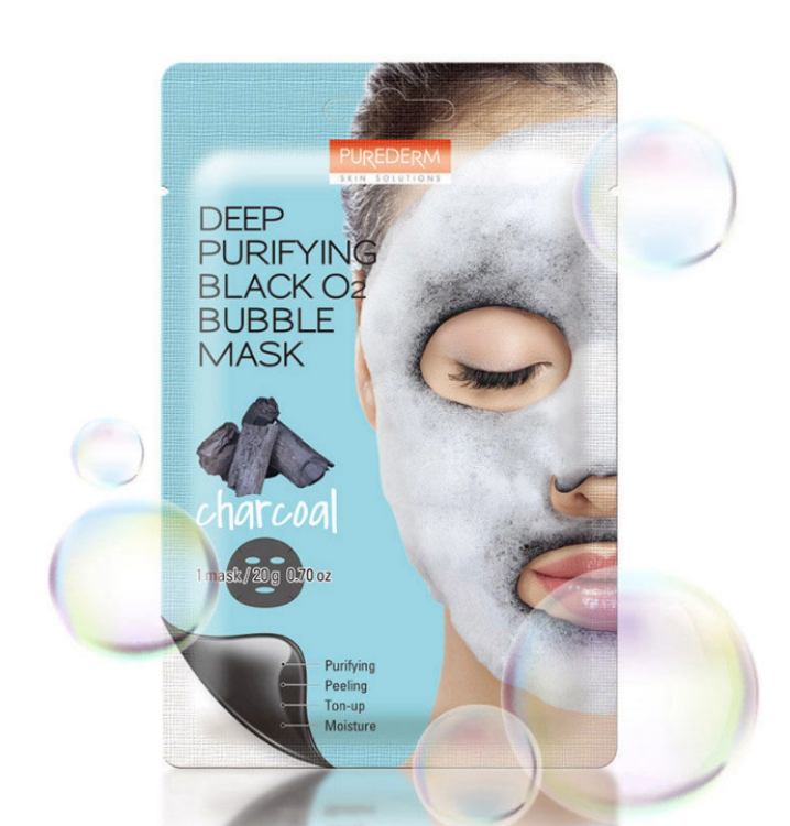 Picture of PUREDERM BUBBLE BLACK MASK (CHARCOAL)