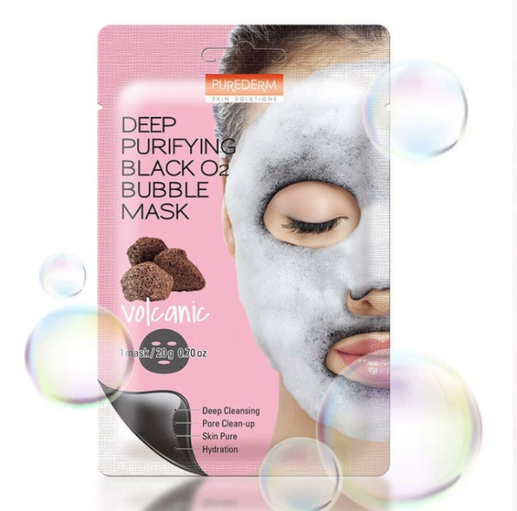 Picture of PUREDERM  BUBBLE BLACK MASK (VOLCANIC)