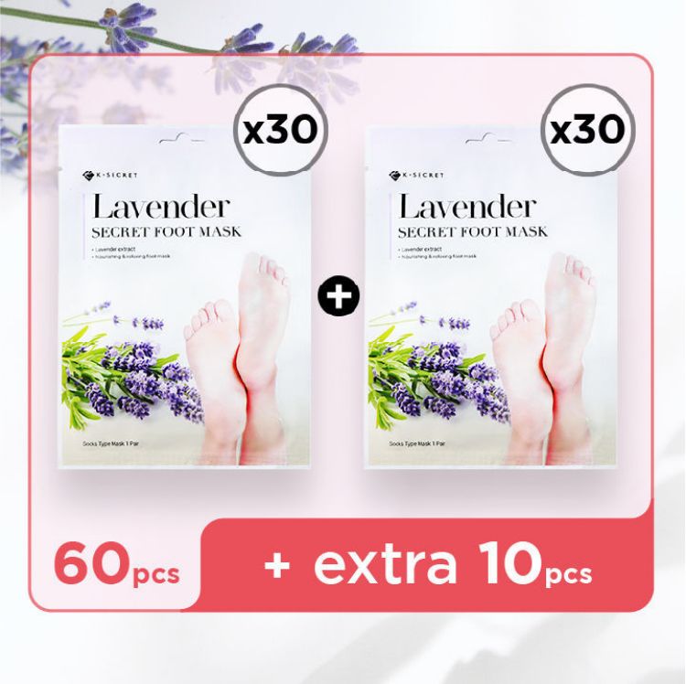 Picture of [BUY 30 GET 30 FREE+EXTRA 10] K-SECRET LAVENDER SECRET FOOT MASK
