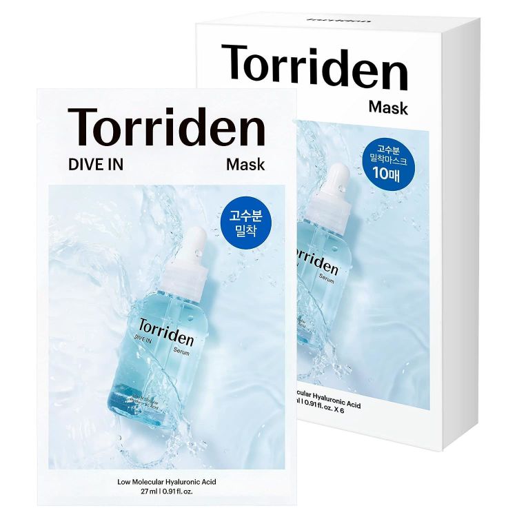 صورة Torriden Dive-in Low Molecular Hyaluronic Acid Mask Pack 27ml*10ea