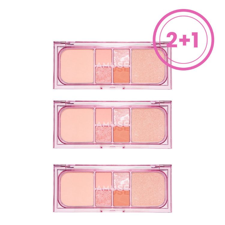 Picture of [Super Sale] BUY 2 GET 1 FREE AMUSE VEGAN FACE ALL PALETTE 02 PEACH GLOW
