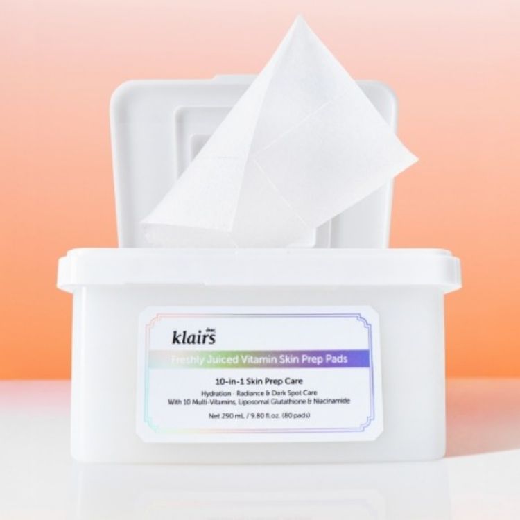 Picture of DEAR KLAIRS FRESHLY JUICED VITAMIN SKINPREP PADS 290ml (80EA)