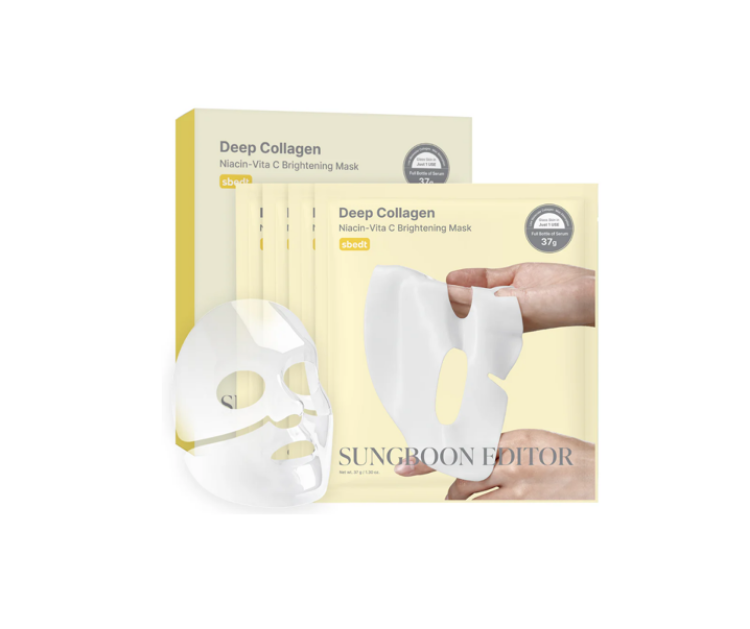 صورة SUNGBOON EDITOR DEEP COLLAGEN NIACIN VITA C BRIGHTENING MASK 37G*4EA