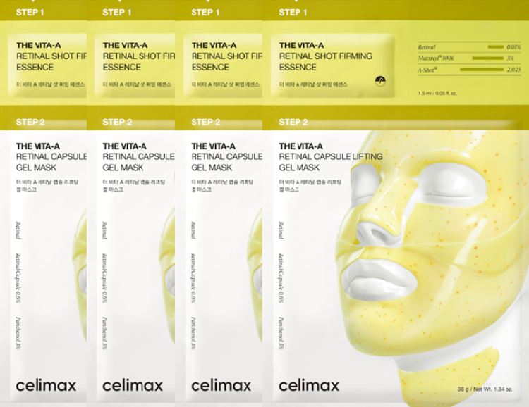 Picture of CELIMAX THE VITA-A RETINAL SHOT TIGHTENING 2-STEP GEL MASK 38G * 4EA 