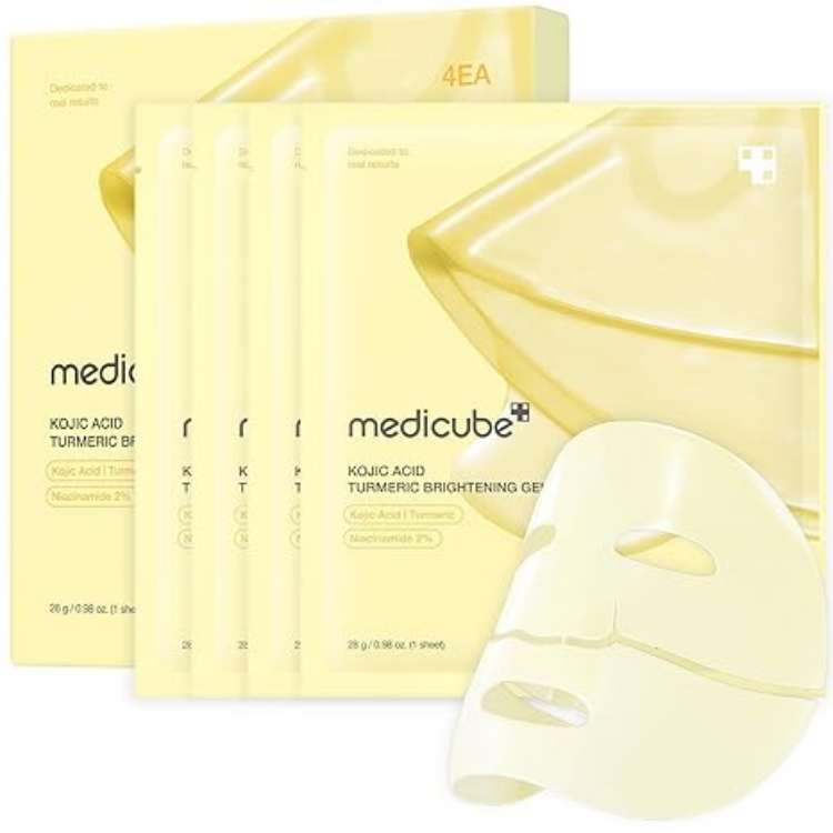 Picture of [Buy 2 Get 1 Free] MEDICUBE KOJIC ACID TURMERIC BRIGHTENING GEL MASK (4PCS)
