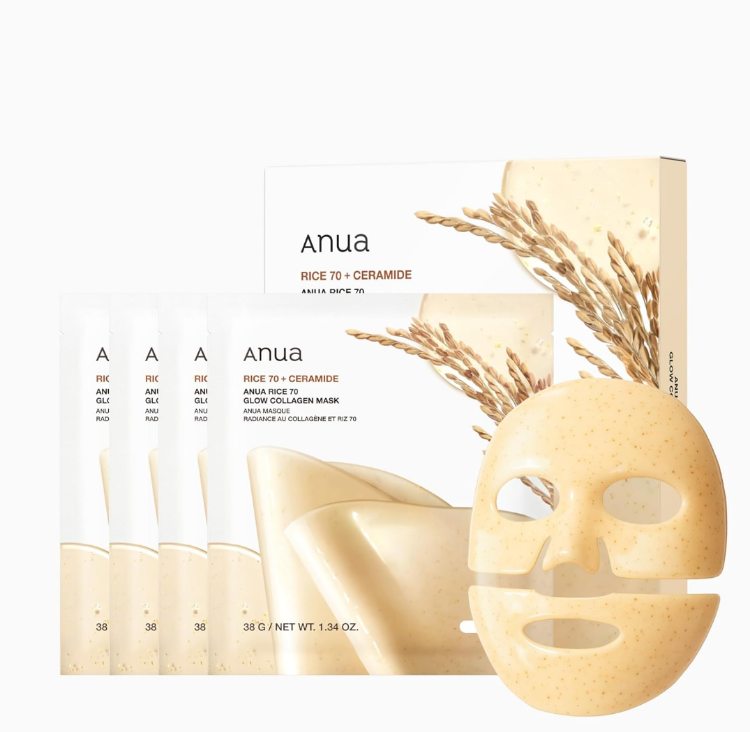 Picture of ANUA RICE 70 GLOW COLLAGEN MASK 38g (1EA)*4SET